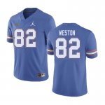 Men's Florida Gators #82 Ja'Markis Weston NCAA Jordan Brand Blue Authentic Stitched College Football Jersey YFO2462SN